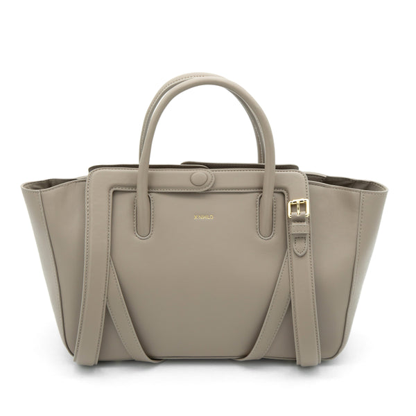 Number 5 Taupe medium leather handbag X NIHILO