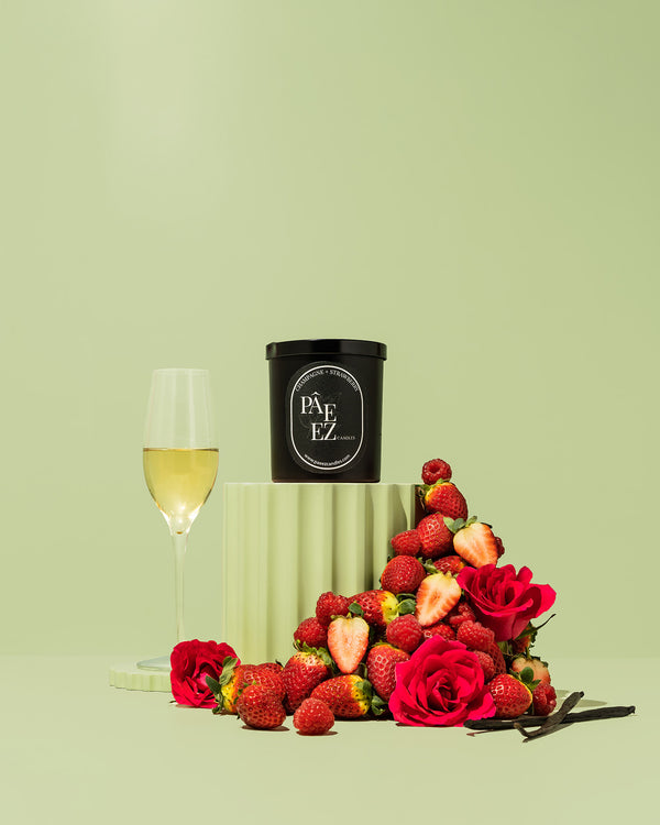 Pâeez | CHAMPAGNE + STRAWBERRY CANDLE