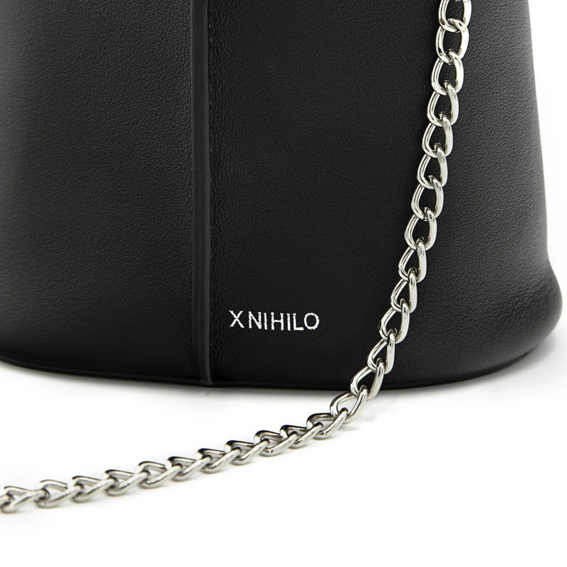 X NIHILO Cleo bag in black leather with chain handle handbag evening bag crossbody bag Designed in Melbourne Australian designer