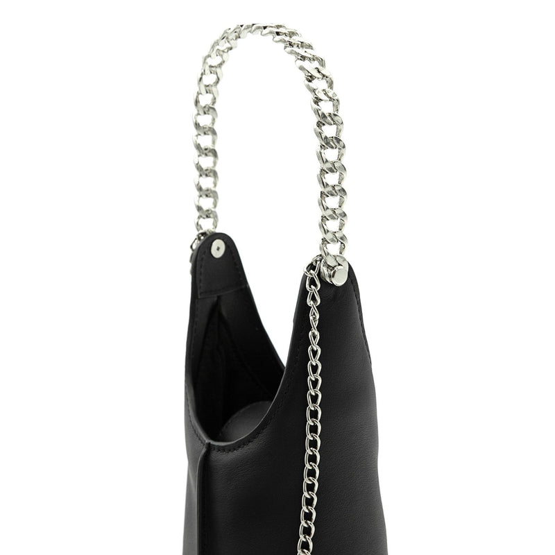 X NIHILO Cleo bag in black leather with chain handle handbag evening bag crossbody bag Designed in Melbourne Australian designer