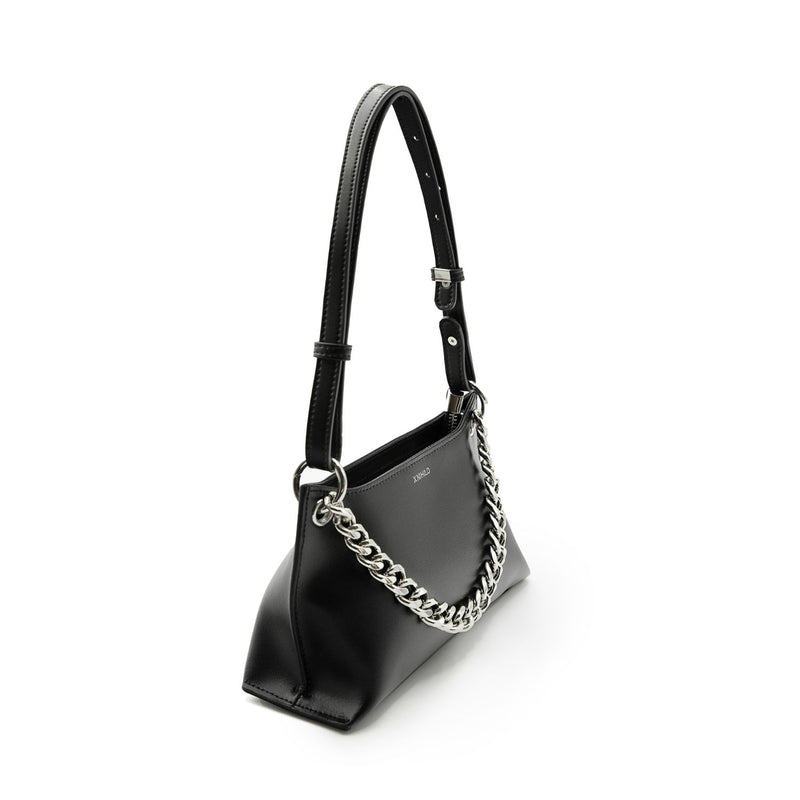 X NIHILO Everly bag in black leather with chain feature handbag crossbody bag shoulder bag camera bag Designed in Melbourne Australian designer