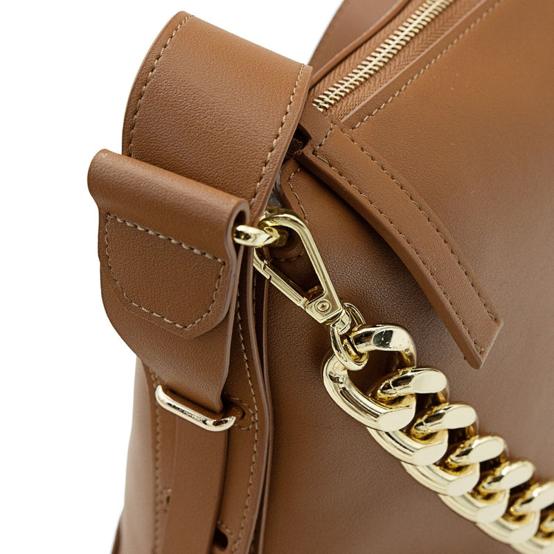 X NIHILO Rhode bag in tan leather with chain feature crossbody bag shoulder bag work bag Designed in Melbourne Australian designer