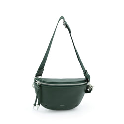 X NIHILO City urban everyday leather bumbag sling bag. Presents a spacious compartment closed securely with a metal zip and finished with a leather and feature hardware, removable and adjustable shoulder strap.