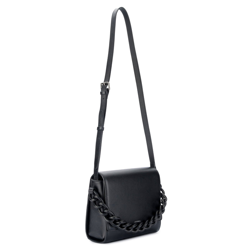 X NIHILO Hardy bag in black leather with chain feature crossbody bag shoulder bag camera bag Designed in Melbourne Australian designer