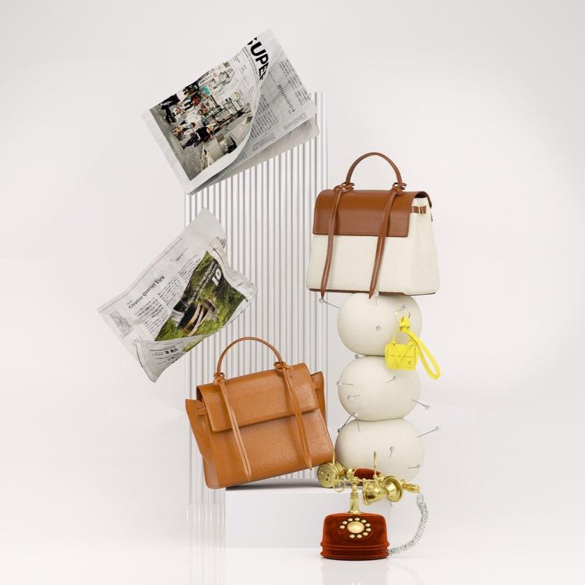 Bank - Tan medium leather handbag – X NIHILO