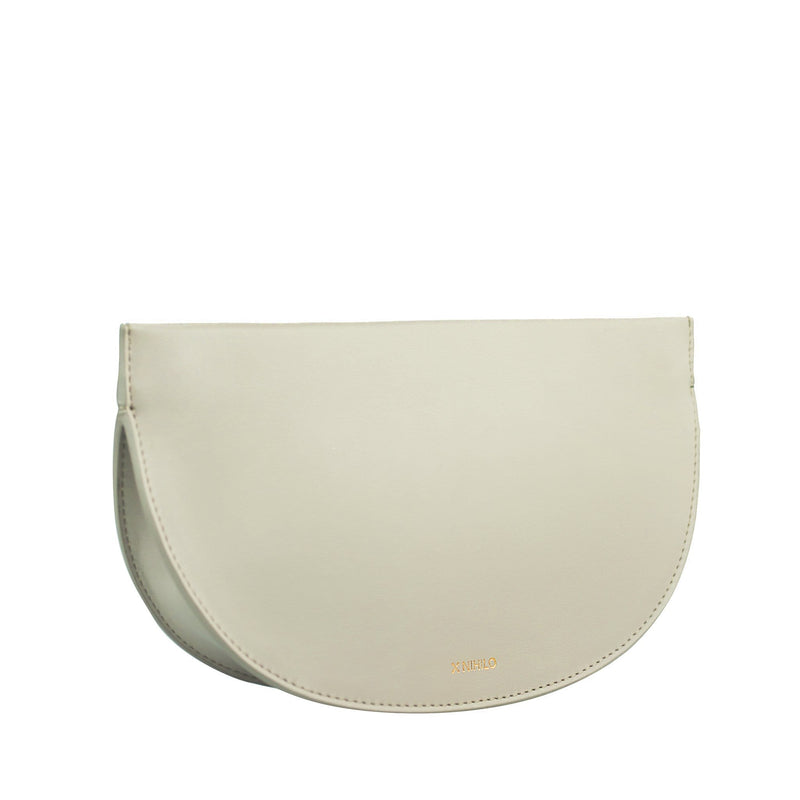 Debby - Taupe leather clutch – X NIHILO