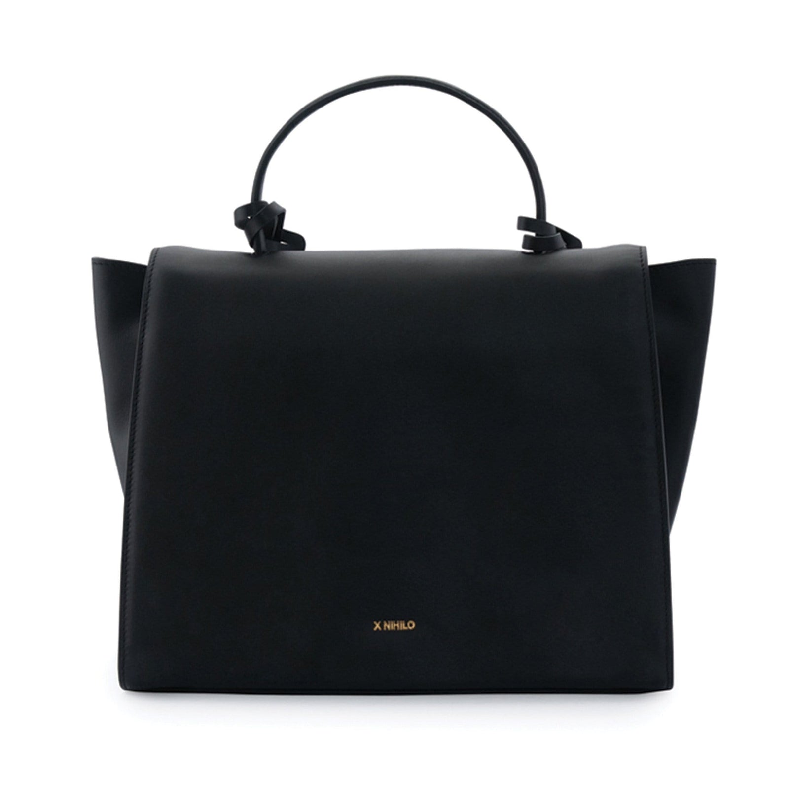 Bank - Black medium leather handbag – X NIHILO