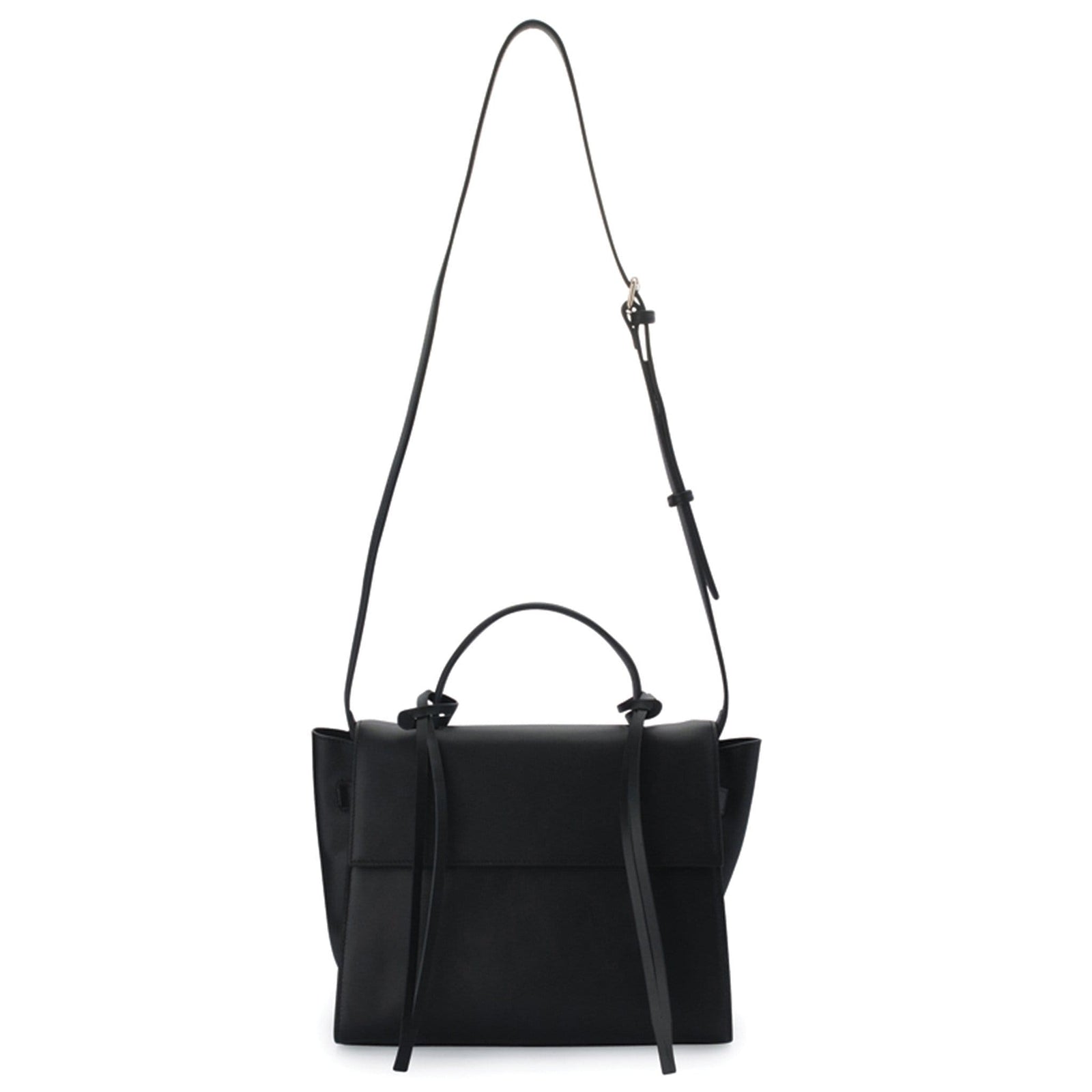 Bank - Black medium leather handbag – X NIHILO